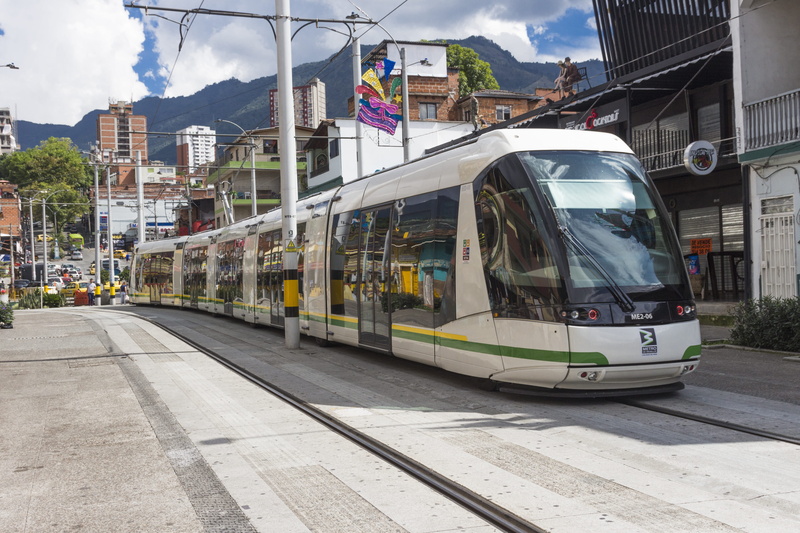 view, railway, city, public, transport, america, built structure, architecture, building exterior, medellín, incidental people, cable car, urban landscape