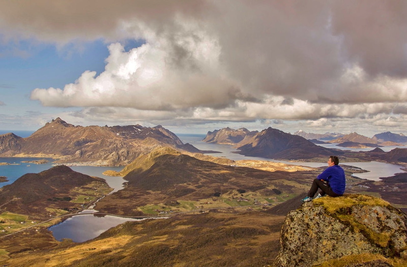 720P, fjords, sitting, norway, landscape, blue, nordnorge, black, tourist, man in blue, vesterålen, men, adventure, nature, outdoors, photography, travel