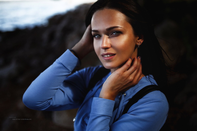 model, females, one person, young women, black hair, brown hair, looking, beautiful people, Artem Savinkov, human arm, hairstyle, beautiful woman, beauty