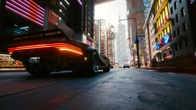 2K, Cyberpunk 2077, car, Nvidia RTX, sports car, screen shot, RTX On