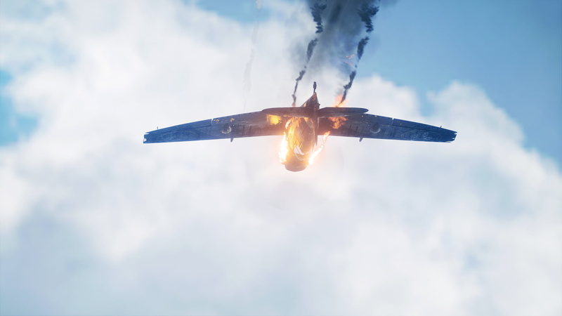 planes, 1080P, screen shot, RTX, Battlefield, fire, Battlefield V, plane wing