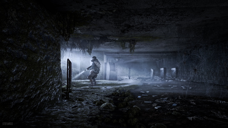 Metro Exodus, assault rifle, post apocalypse, video games, dark, digital art, 4K, Russian, metro, soldier