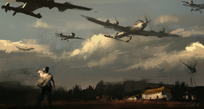helicopter, flock of birds, flying, adult, aircraft, on the move, army, people, Avro Lancaster, sky, armed forces, World War II, 720P, weapon, aggression