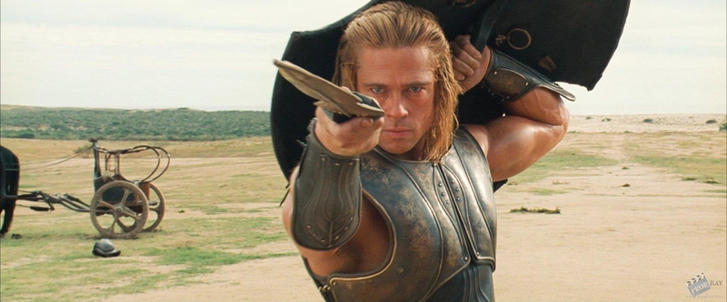 standing, land, one person, outdoors, nature, weapon, Brad Pitt, 1080P, holding, portrait, adult, leisure activity, Movie, mid adult, animal wildlife