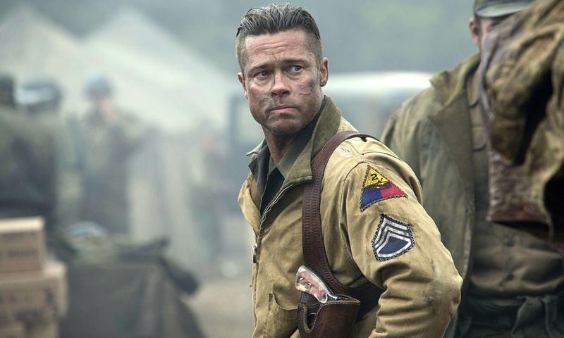 pitt, action, fighting, war, tank, fury, 1fury, military, 2K, brad, drama