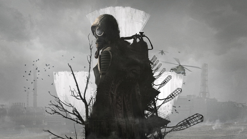 digital art, video game art, mask, radiation, 4K, S.T.A.L.K.E.R. 2, gas masks, video games