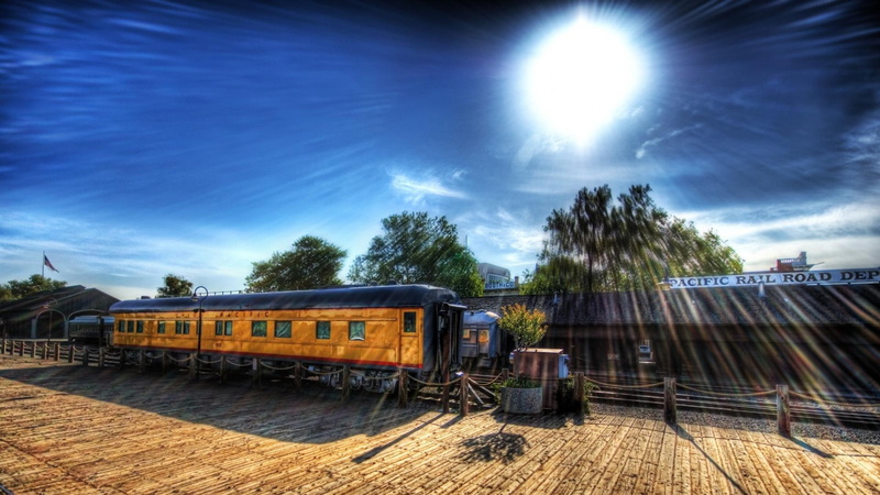 1080P, depot, car, wooden floor, hdr, trains, cars, train