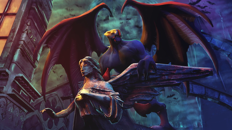 day, dota 2, art, religion, vertebrate, balanar, low angle view, night stalker, craft, sculpture, creativity, place of worship, wings, architecture, monster - Fictional Character