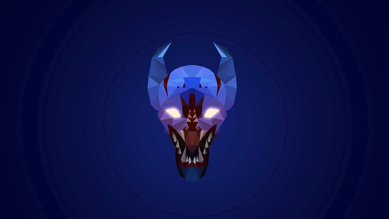 glare, head, background, fangs, 1080P, Night Stalker, Dota 2, eyes, mouth