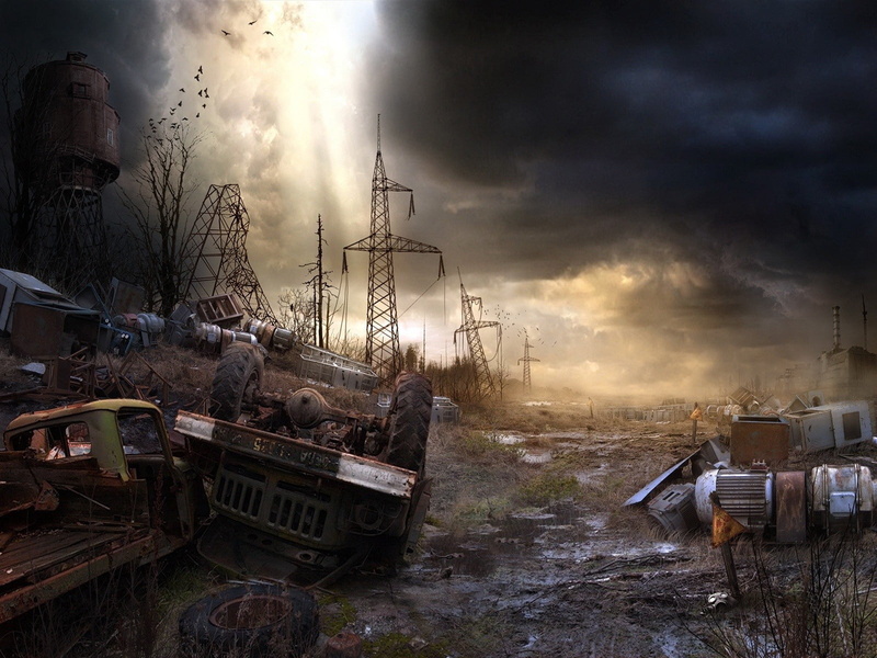 metal, environment, car, Stalker, danger, motor vehicle, sky, storm, outdoors, environmental issues, disaster, transportation, abandoned, rusty, smoke - Physical Structure