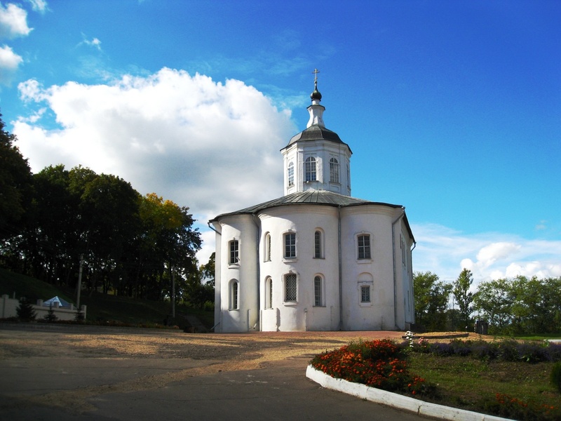 temple, smolensk, built structure, spire, russia, sky, history, belief, cloud - sky, astronira, day, no people, plant, building, architecture, tree, nature