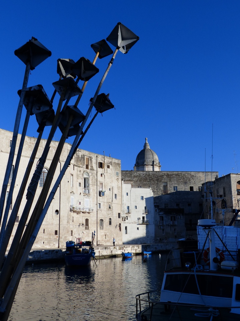 italy, puglia, building, no people, transportation, moored, port, building exterior, waterfront, sunlight, water, day, river, clear sky, architecture, nautical vessel