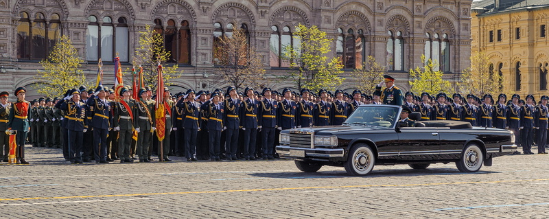 2K, May 9, Moscow, Victory Parade, Sergei Shoigu, ZIL-41041 AMG, The Minister of defence, machine, Red Square, convertible, military, auto, soldiers, Russia