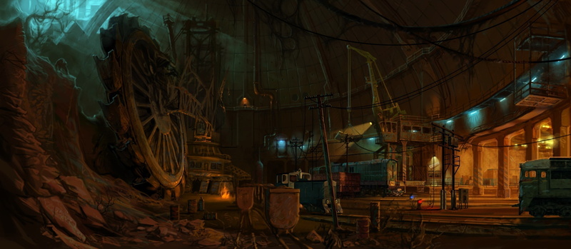 metal, digital art, building, light - natural phenomenon, artwork, deterioration, lighting equipment, Concept Art, damaged, business, indoors, underground