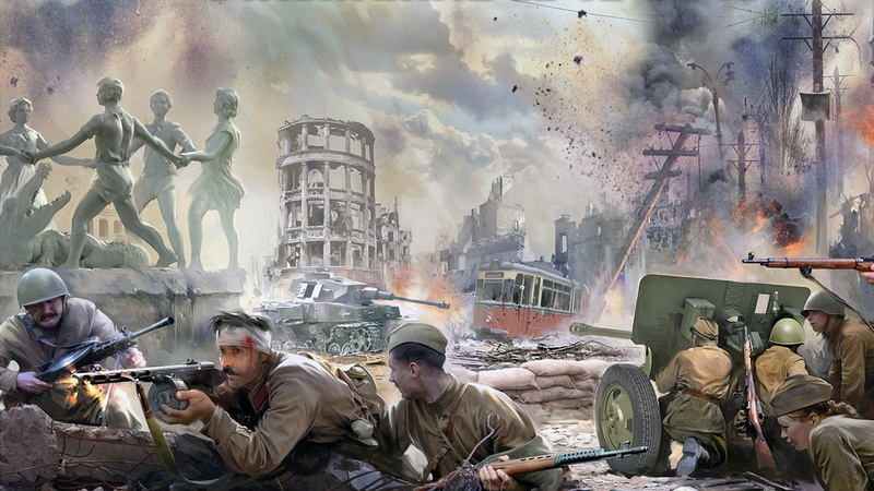 1080P, The red army, battle of the Second World war, The battle of Stalingrad, The battle in the city