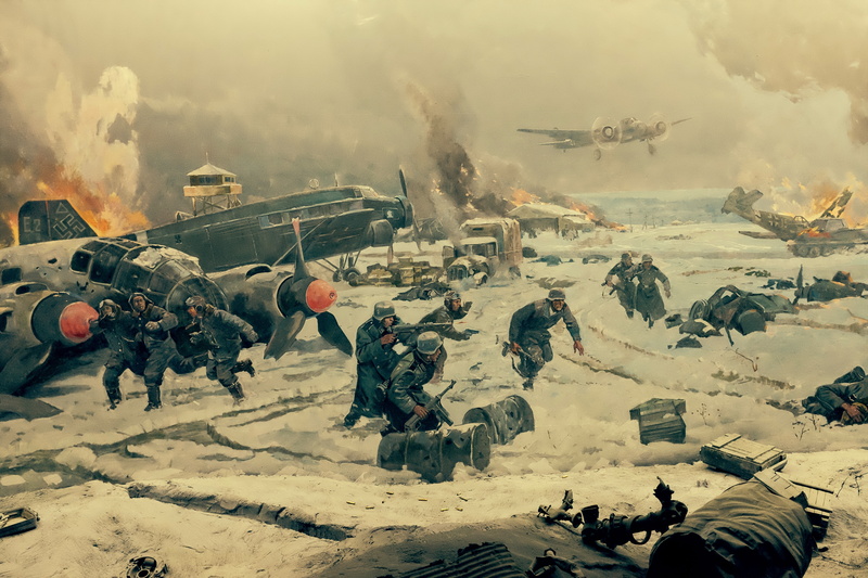 camouflage, military, missile, marines, crowd, high angle view, fragment, fighter Plane, weapon, group of people, winter, people, snow, flying, leisure activity