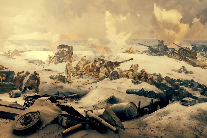 " Battle of Stalingrad", 4K, panorama, the hero-city of Volgograd, fragment, Museum
