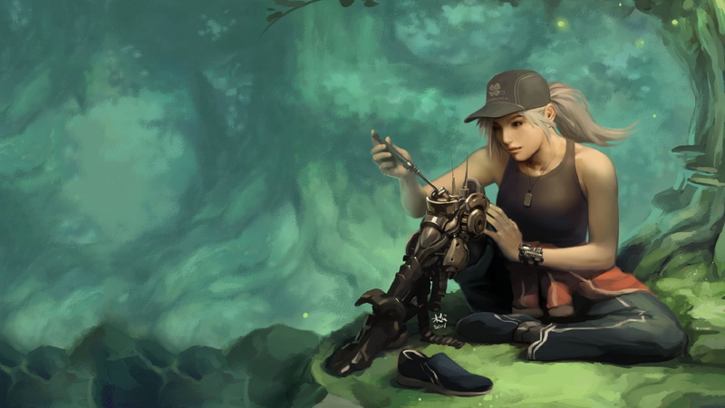 1080P, robot, cyberpunk, cyborg, prosthesis