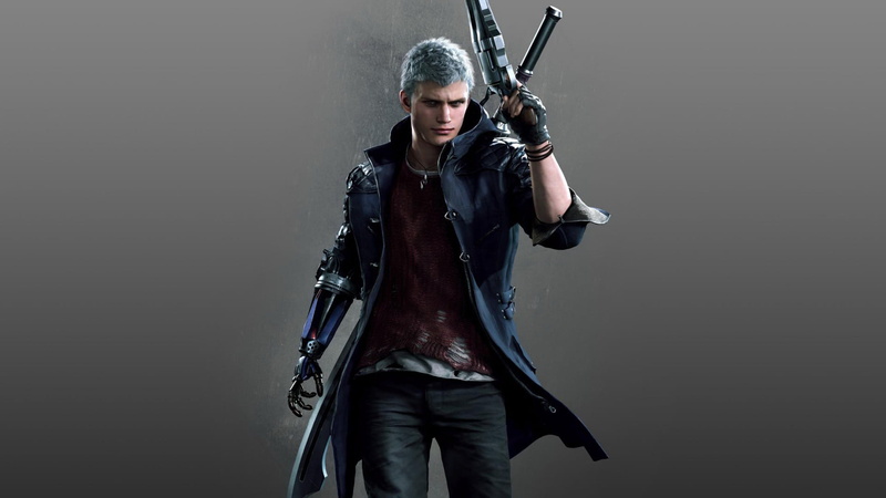 1080P, character, Devil May Cry 5, gray hair, Nero, Game, prosthesis, Capcom, the game
