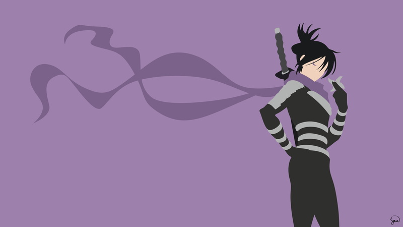 Weapon, Sword, Glove, Anime, Black Hair, Sonic (One-Punch Man), Shuriken, Katana, One-Punch Man, Ninja, 1080P, Minimalist, Scarf