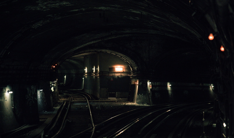 subway, rail transportation, railroad track, direction, metro, mind the gap, arch, public transportation, neon, train, illuminated, warm, travel, cold