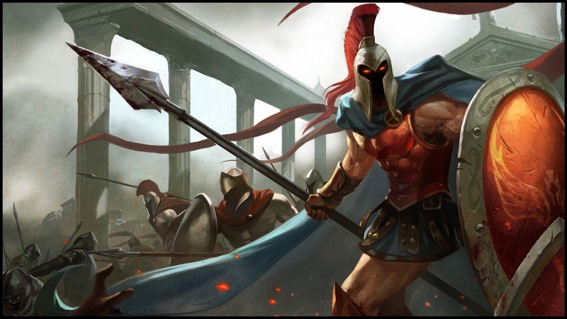 spears, pantheon, battles, 1080P, video, red, glowing, eyes, helmets, legends, spartans, league, shields, warriors, games, armor