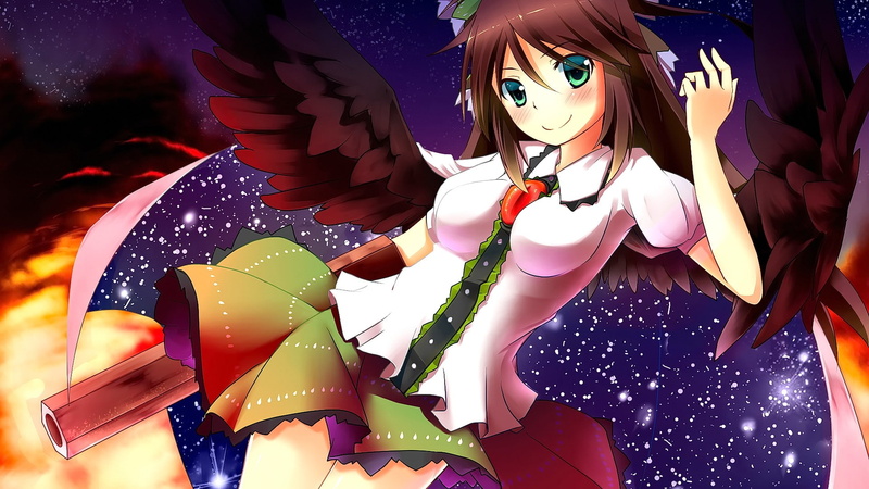 real people, anime girls, female likeness, one person, women, lifestyles, art and craft, celebration, long hair, wings, decoration, Reiuji Utsuho, Touhou