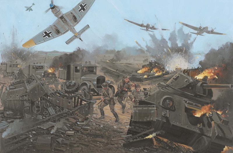 Kharkov, German, military, fighting, art, weapon, air vehicle, conflict, nature, transportation, motion, may, illustration, flying, Soviet, column, sky