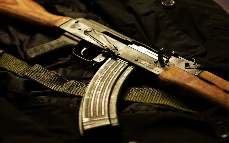 military, black, brown, ak, rifle, assault, ak47, 720P