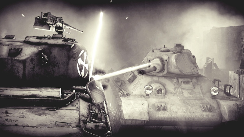 military, T-34, mode of transportation, outdoors, fighting, armed forces, old, machinery, transportation, smoke - physical structure, metal, 1080P, nature