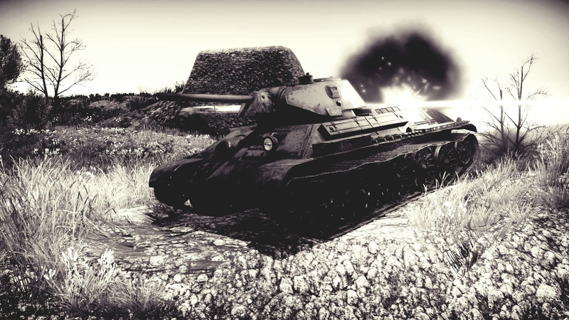 outdoors, T-34, deterioration, day, damaged, obsolete, tree, War Thunder, nature, 1080P, transportation, no people, tank, nautical vessel, field, grass