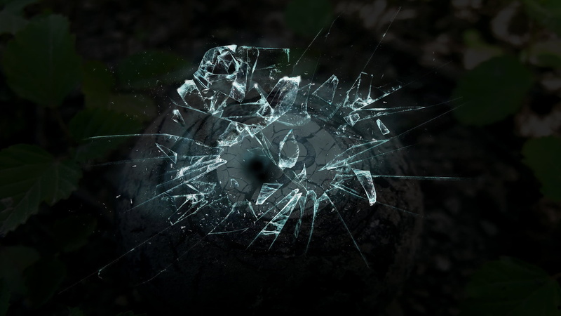 glass, digital art, broken glass, 8-ball, 1080P