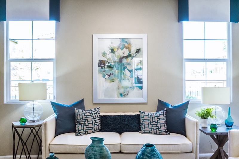 indoors, stuffed, pillows, living room, 4K, pot, print, plant, art, frame, planter, no people, suede, white, blind, coffee table, vase, electric lamp