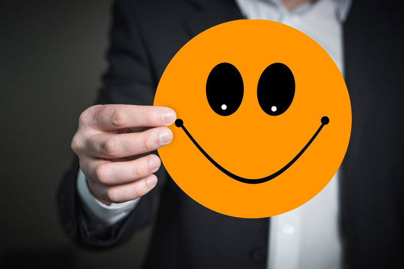 anthropomorphic, obscured face, midsection, black background, smile, adult, men, body part, businessman, smiling, smiley, front view, human body part, face