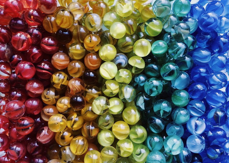 rainbow, multi colored, market, small business, high angle view, choice, freshness, abundance, marble, toy, marbles, large group of objects, glass, food and drink