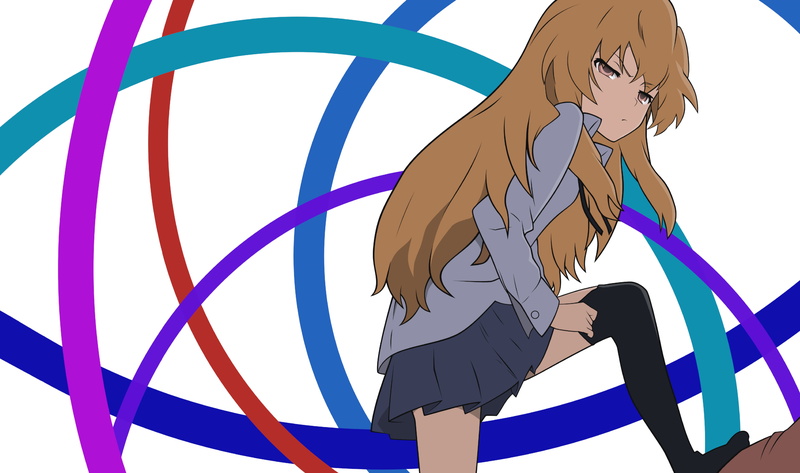 anime girls, 2K, thigh high socks, anime, Aisaka Taiga, Toradora!