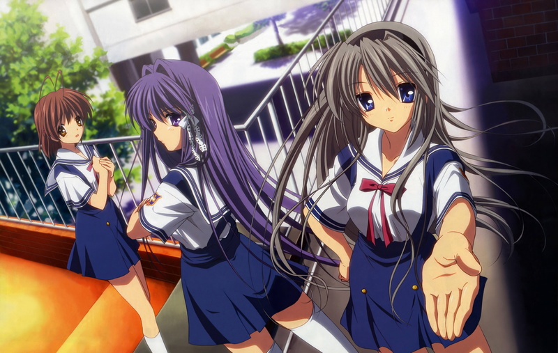 fujibayashi, socks, furukawa, school, tomoyo, knee, highs, 4K, kyou, thigh, clannad, sakagami, nagisa, uniforms