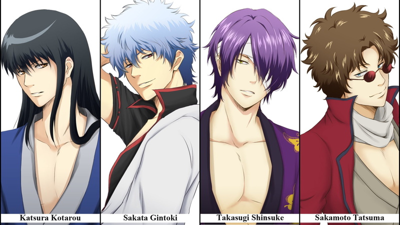 Kotaro Katsura, Gintoki Sakata, Anime, Sakamoto Tatsuma, 1080P, Gintama, Shinsuke Takasugi