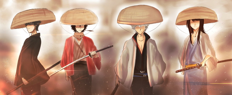 Gintama, Anime, Kotaro Katsura, Gintoki Sakata, Shinsuke Takasugi, Sakamoto Tatsuma, 1080P