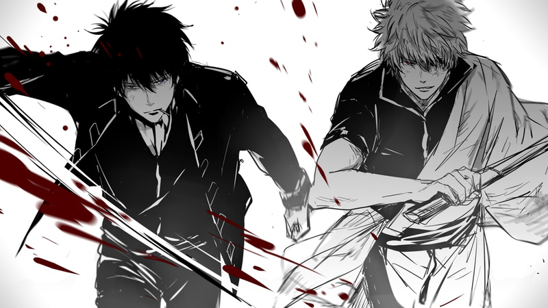 Gintama, Hijikata Toshizō (Gintama), Anime, Hijikata Toshizō (Drifters), 1080P, Gintoki Sakata