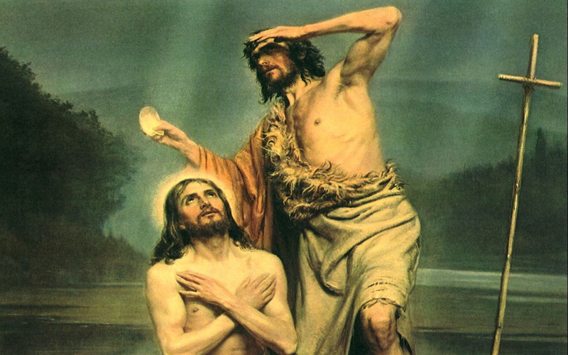 art, Christ, 720P, Jesus, people, river, hd, jordan, baptism