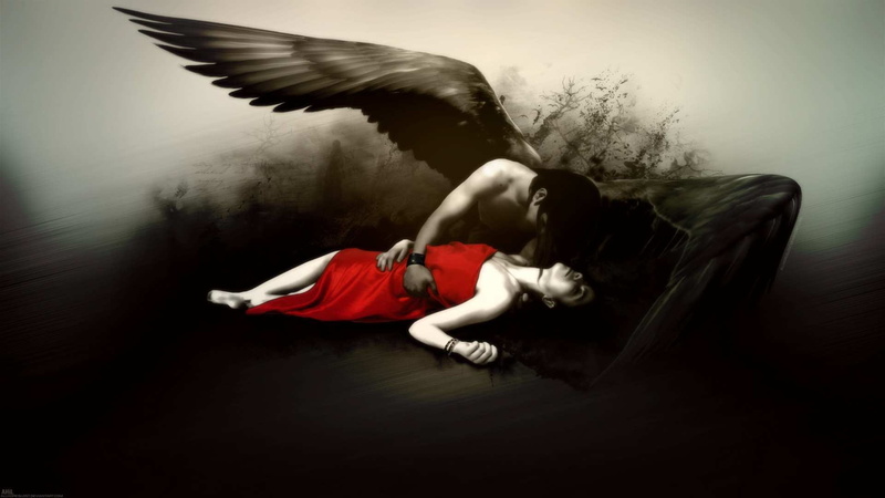 art, fantasy, pale, color, love, macabre, females, contrast, men, mood, emotion, fallen, dress, romance, horror, males, Dark, death, Gothic, 1080P, artistic