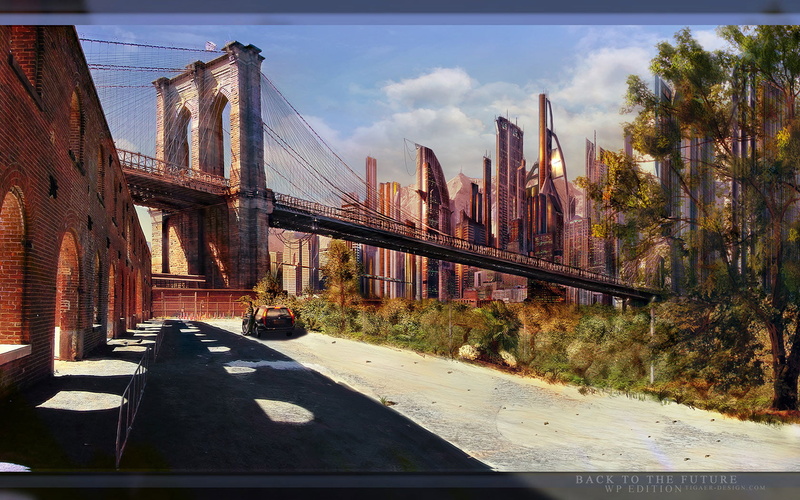 new, york, nature, tourism, scenics, uSA, road, manhattan - New York City, bridge, bridge - Man Made Structure, traffic, dusk, built Structure, New York City