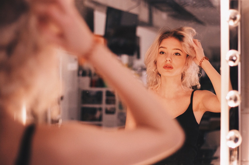 beautiful woman, line, person, care, young, black tanktop, heart, girl, woman, human face, women, 1080P, portrait, self love, lifestyles, beauty, lady