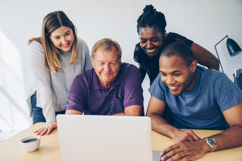connection, mature men, grandfather, Grandparents, men, using laptop, females, Diversity, using, emotion, males, photo, Computer, computer network, group of people