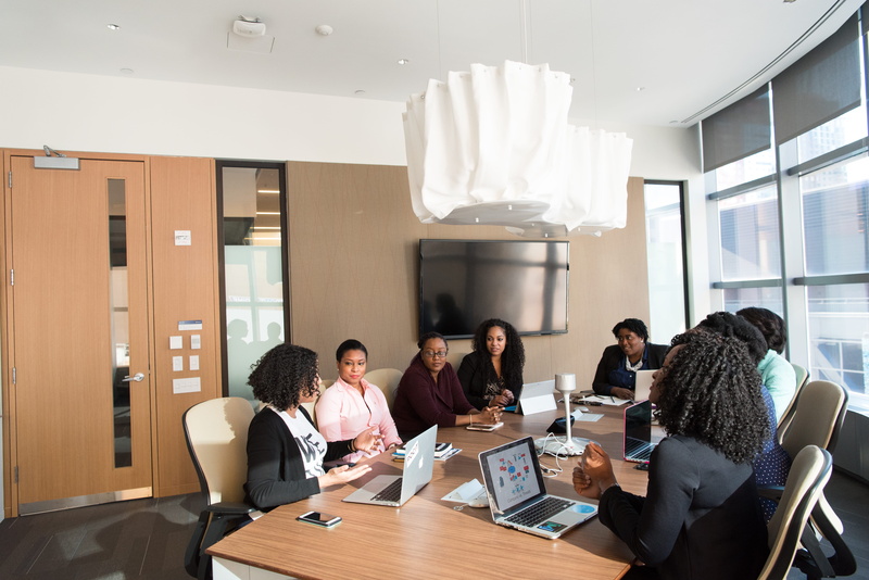 business meeting, discussing, women, around, discussion, coworker, corporate business, facial expression, worker, room, communication, brown, business