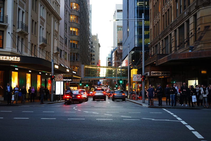 transportation, architecture, 5K, department store, building, women, market street, fashion, city life, shopping, australia, david jones, land vehicle