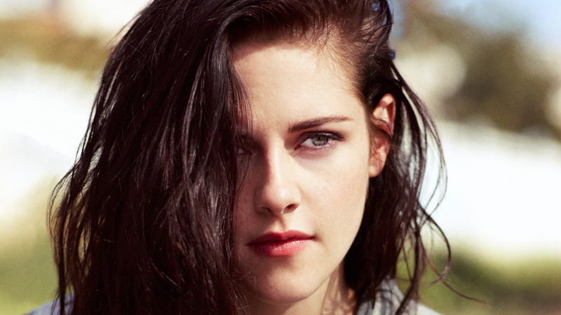 beauty, young adult, looking at camera, brown hair, face, actress, portrait, headshot, long hair, focus on foreground, hair, hairstyle, Kristen Stewart