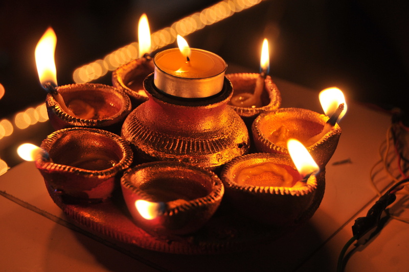 decoration, indoors, candles, india, flame, diya - oil lamp, various, nature, illuminated, burning, oil lamp, lighting equipment, electric lamp, dark, tea light