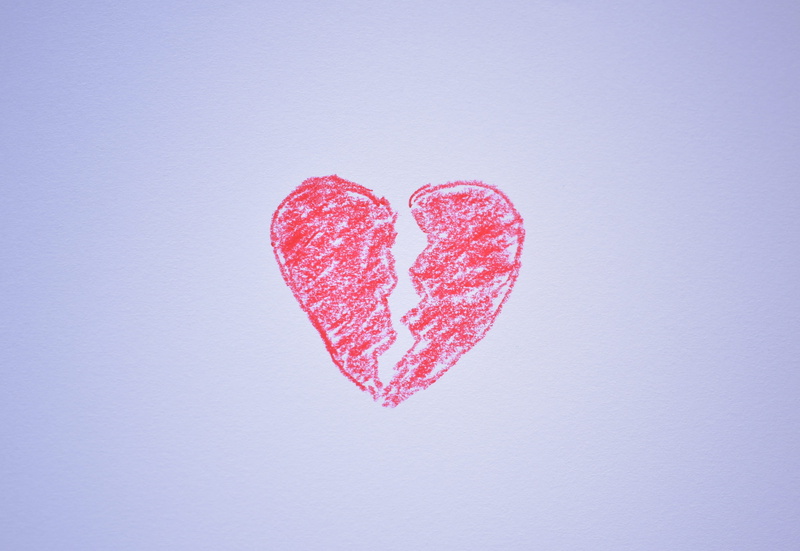 art and craft, still life, depression - sadness, relationship difficulties, colored background, emotion, heart shape, sadness, broken heart, red, romance